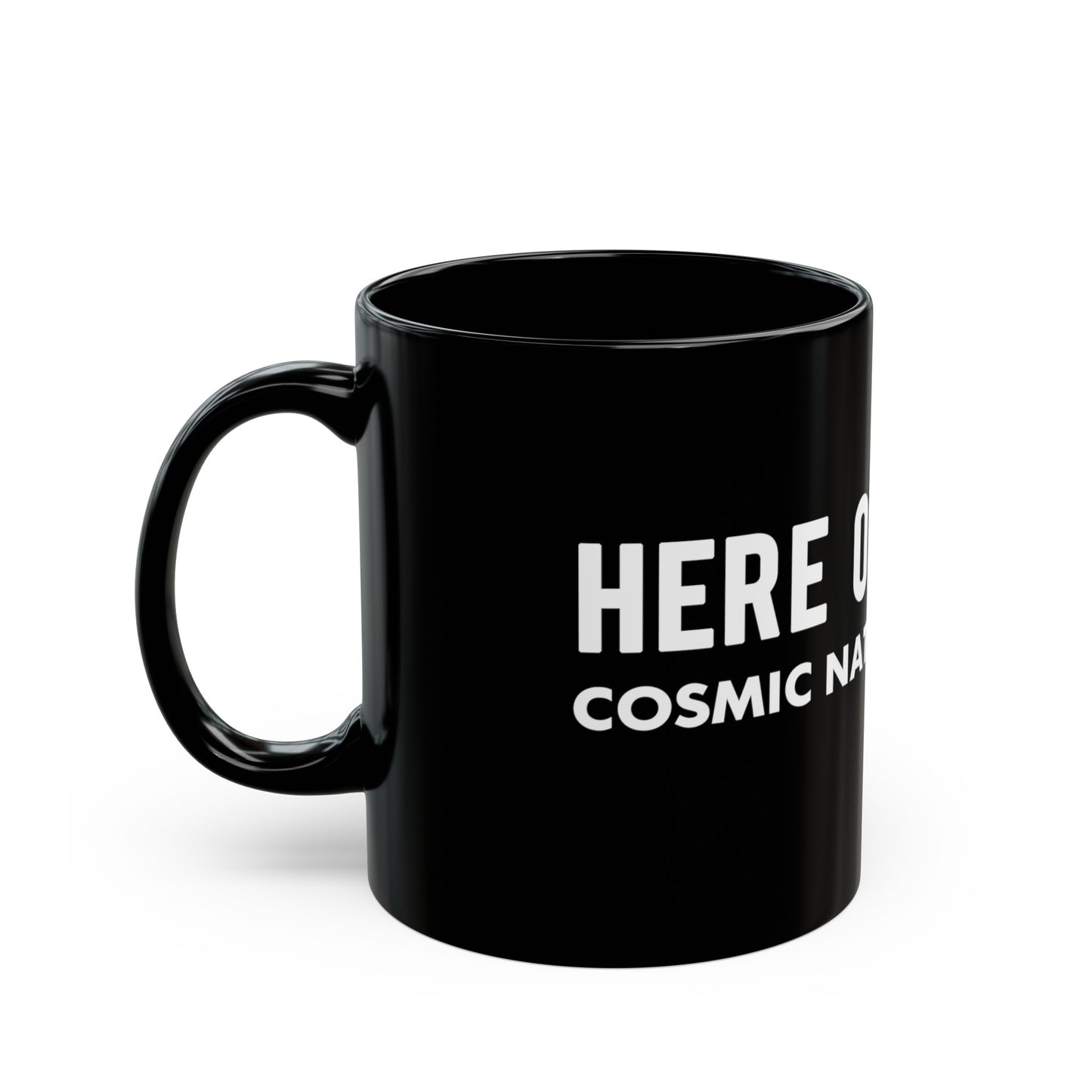 HERE ON EARTH BLACK MUG (11oz)