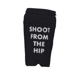 NKA SHOOT FROM THE HIP BASKETBALL SHORTS WHITE SIDE PRINT